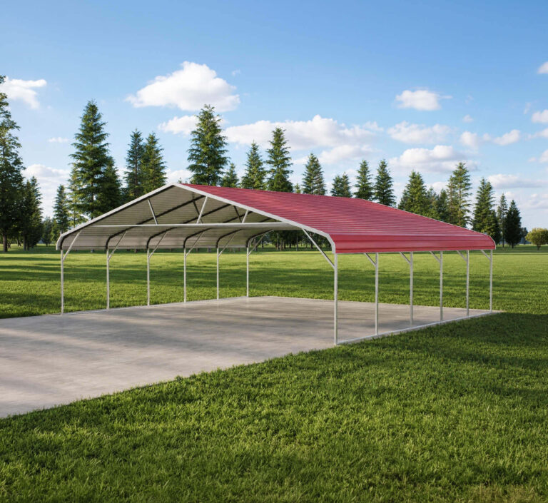 30x25 regular style triple wide carport