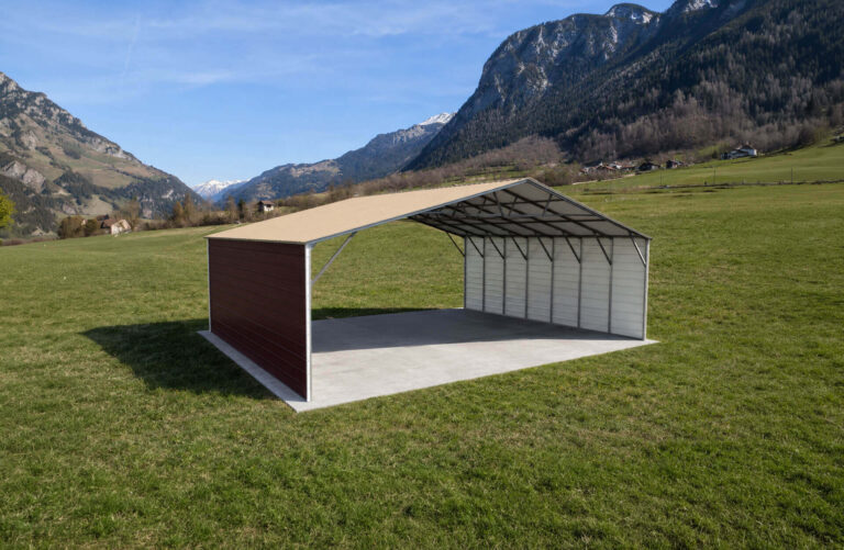 30x25 vertical triple wide metal carport