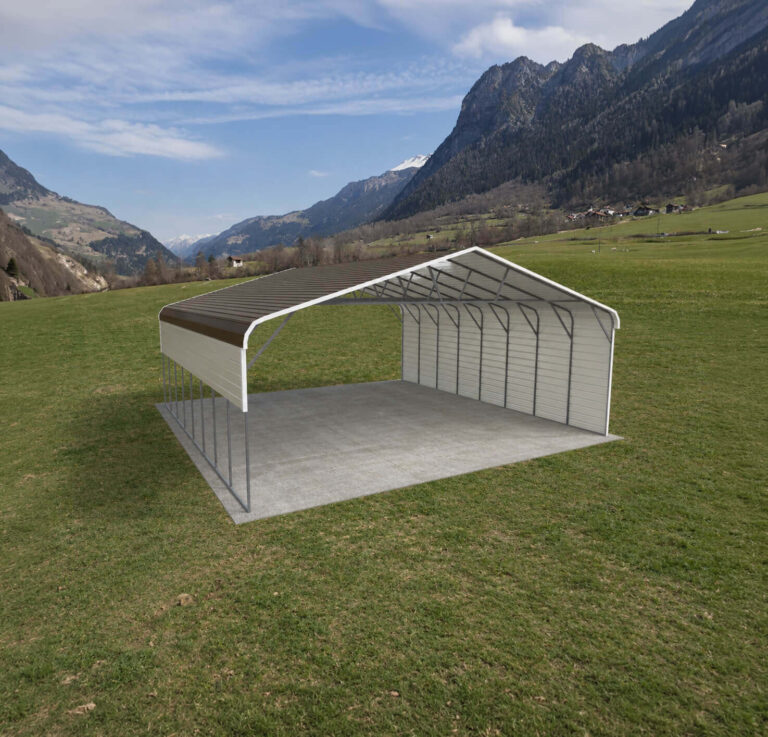 30x30 regular style triple wide carport