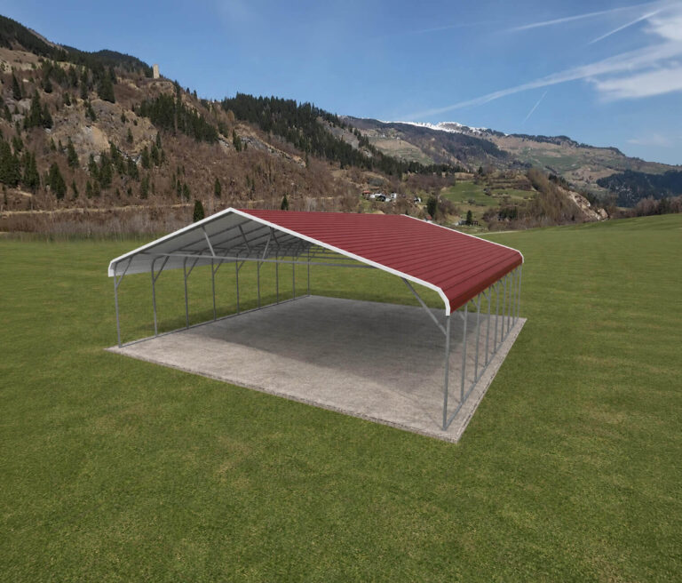 30x30 regular style triple wide carport