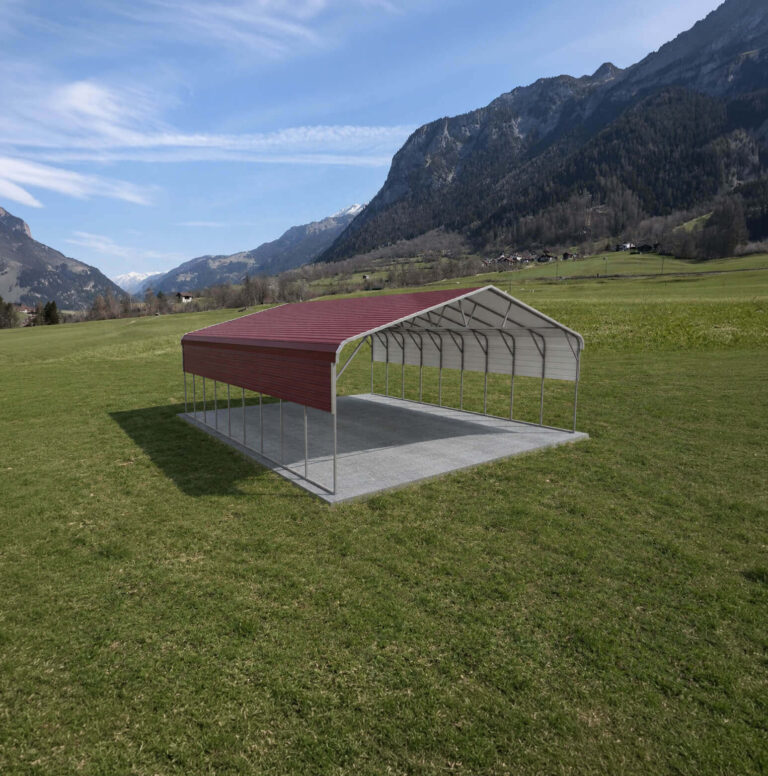 30x35 regular style triple wide carport