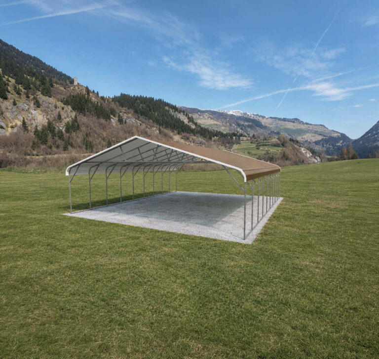 30x35 regular style triple wide carport