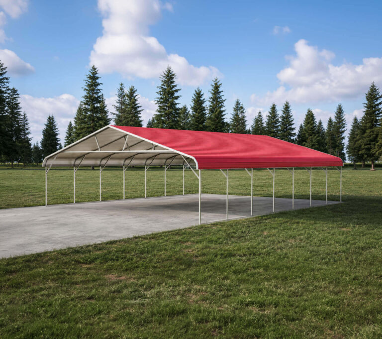 30x35 regular style triple wide carport