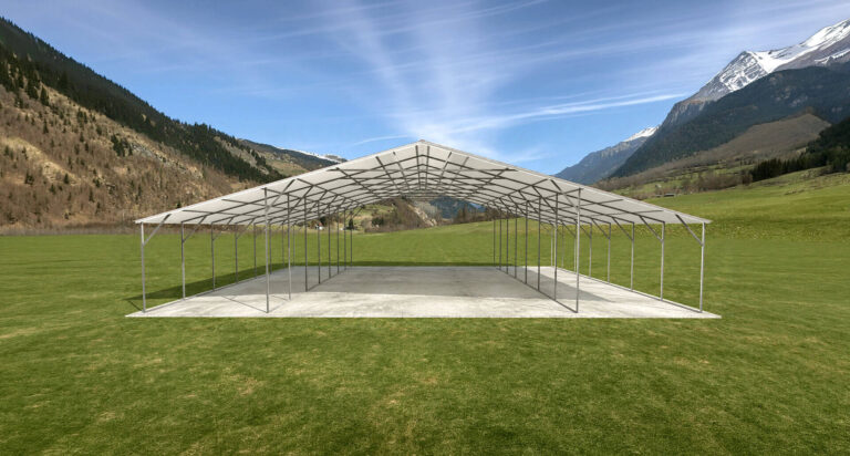 30x35 vertical triple wide metal carport