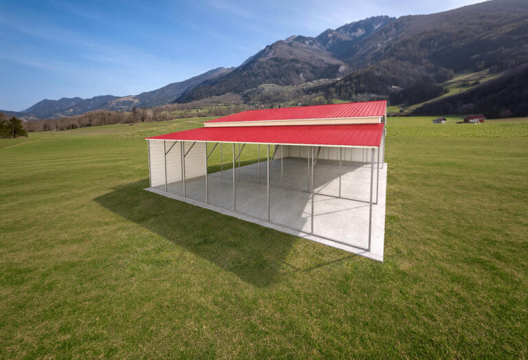30x35 vertical triple wide metal carport