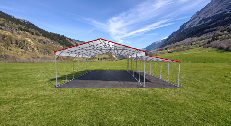 30x35 vertical triple wide metal carport