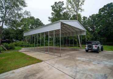 30x50 Vertical Roof Triple Wide Metal Carport