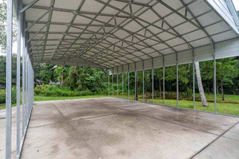 30x50 vertical triple wide metal carport