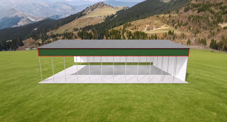 30x60 vertical triple wide metal carport