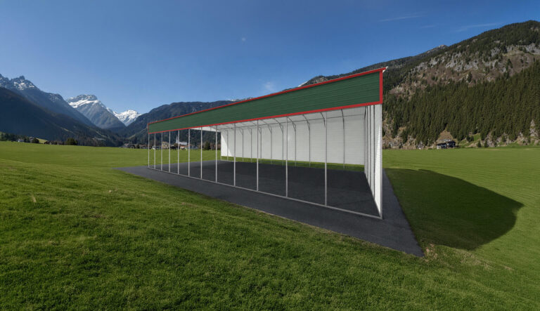 30x60 vertical triple wide metal carport