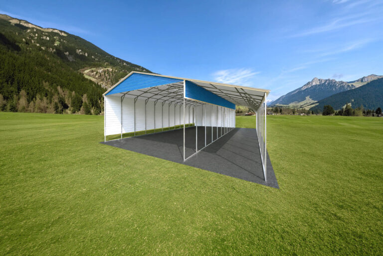 30x60 vertical triple wide metal carport
