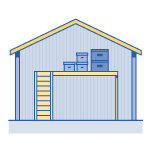 Rear storage loft layout