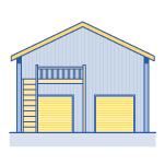 Loft over one garage bay