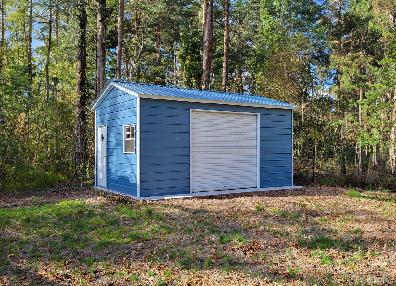 12x20 Vertical Roof Metal Garage