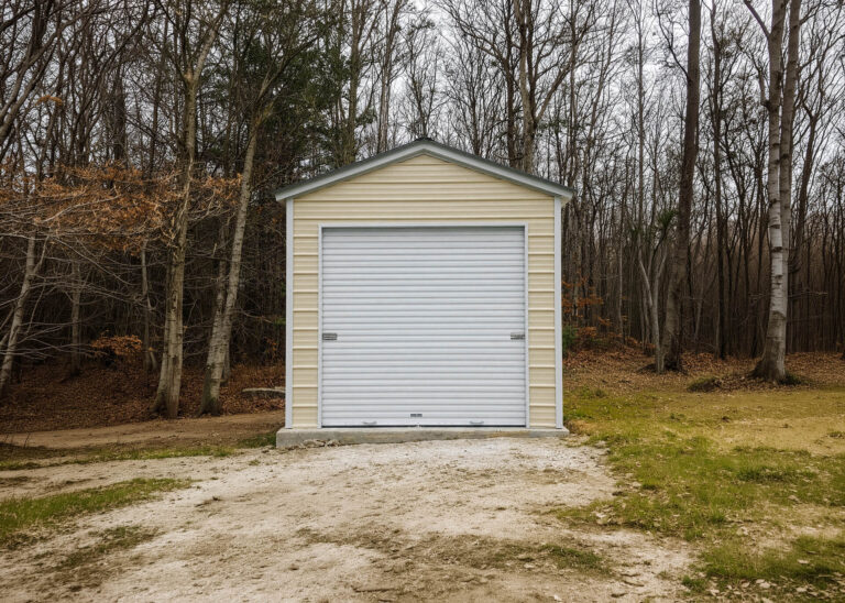 12x20 Vertical Roof Metal Garage