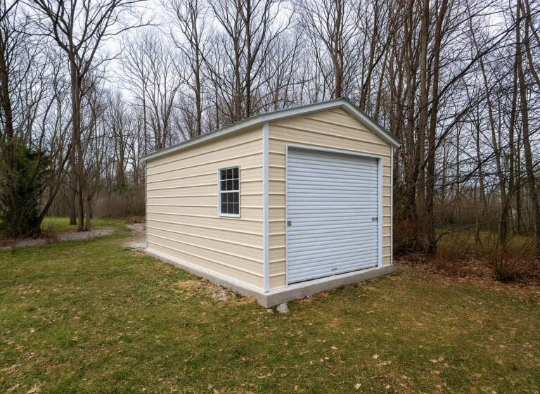 12x20 Vertical Roof Metal Garage
