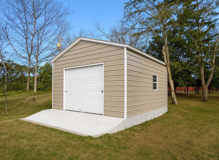 12x20 Vertical Roof Metal Garage