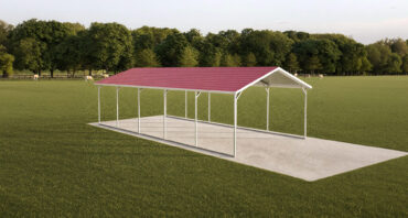 12x25 Boxed Eave Roof Carport Florida