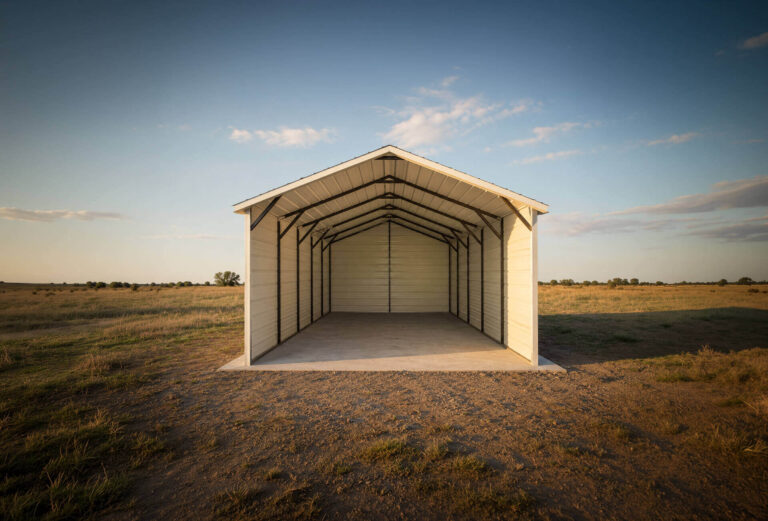 12x25 Boxed Eave Style Carport