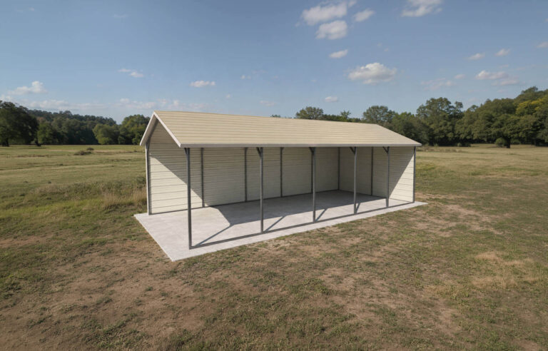 12x25 Boxed Eave Style Carport
