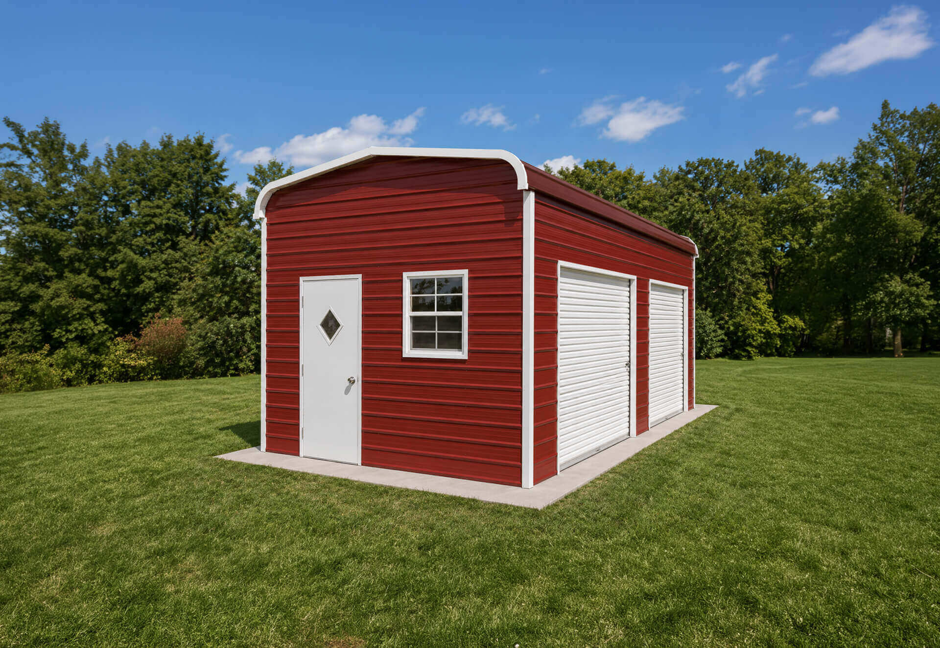 12x25 Regular Roof Metal Garage Florida - Alan's Factory Outlet