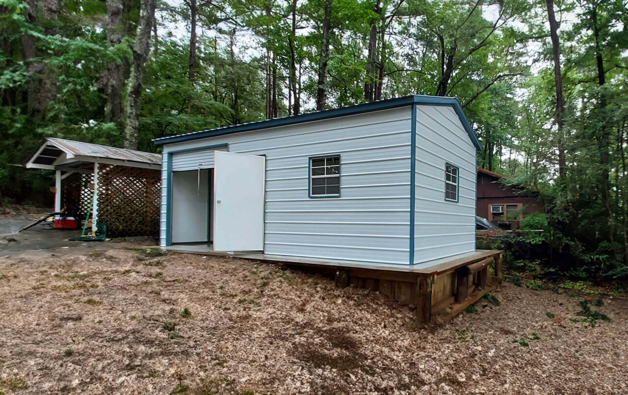 12x25 Vertical Roof Metal Garage