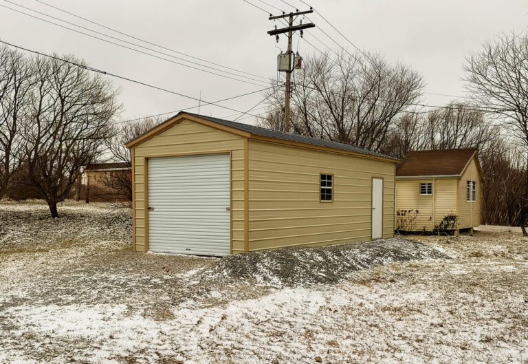12x25 Vertical Roof Metal Garage