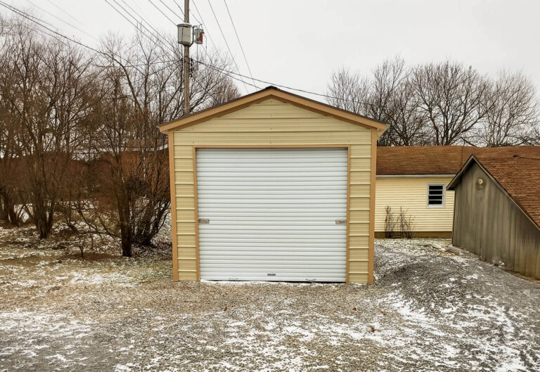 12x25 Vertical Roof Metal Garage