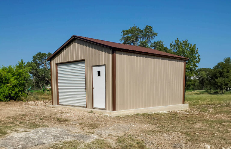 12x25 Vertical Roof Metal Garage