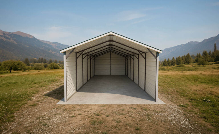12x30 Boxed Eave Style Carport
