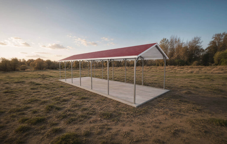 12x30 Boxed Eave Style Carport