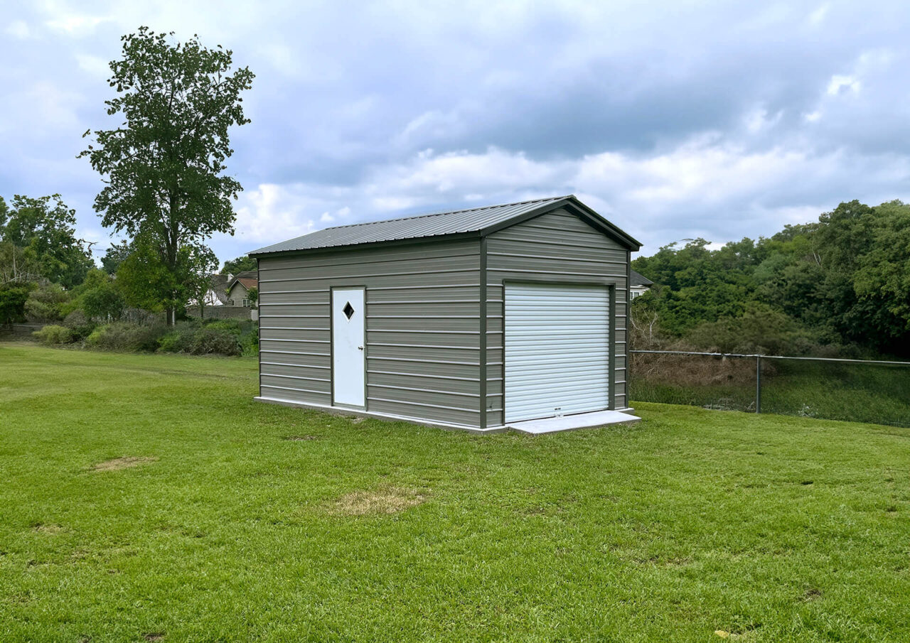 12x30 Vertical Steel Garage