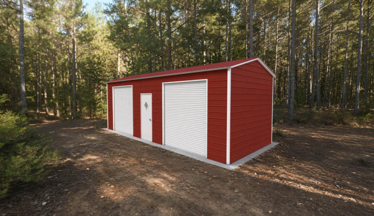 12x30 Vertical Steel Garage