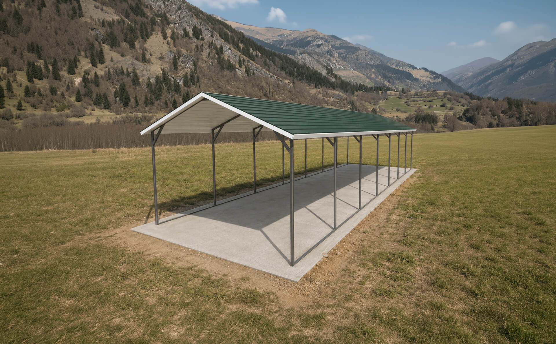 12x35 Boxed Eave Roof Carport Florida - Alan's Factory Outlet