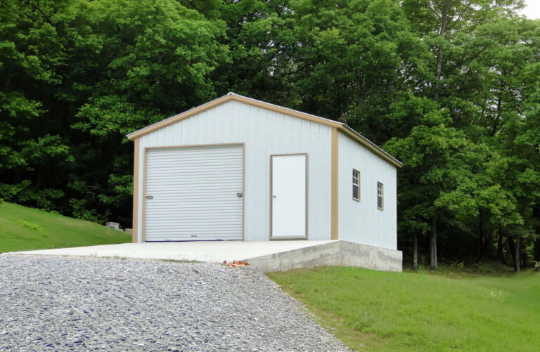 18x25 Vertical Roof Metal Garage