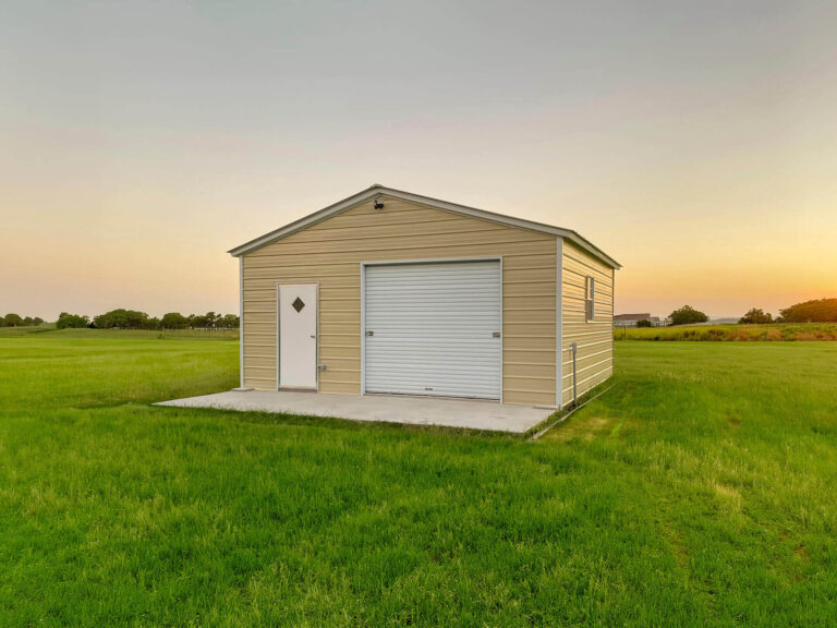 18x25 Vertical Roof Metal Garage