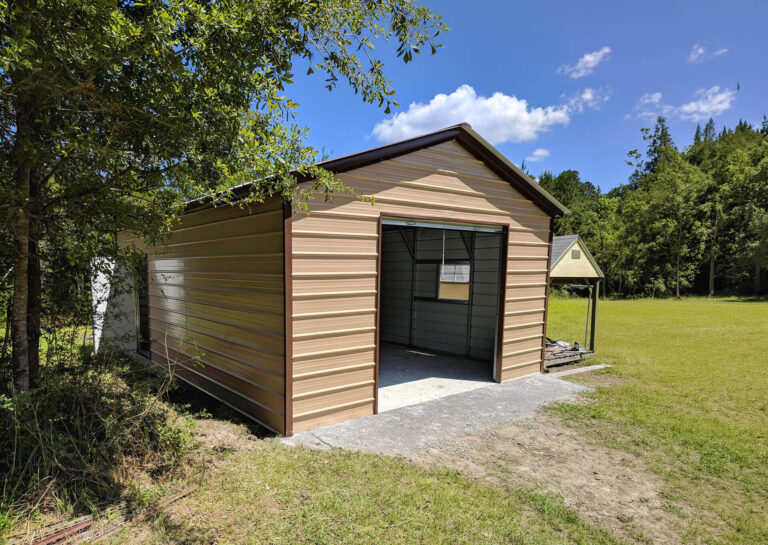 18x25 Vertical Roof Metal Garage
