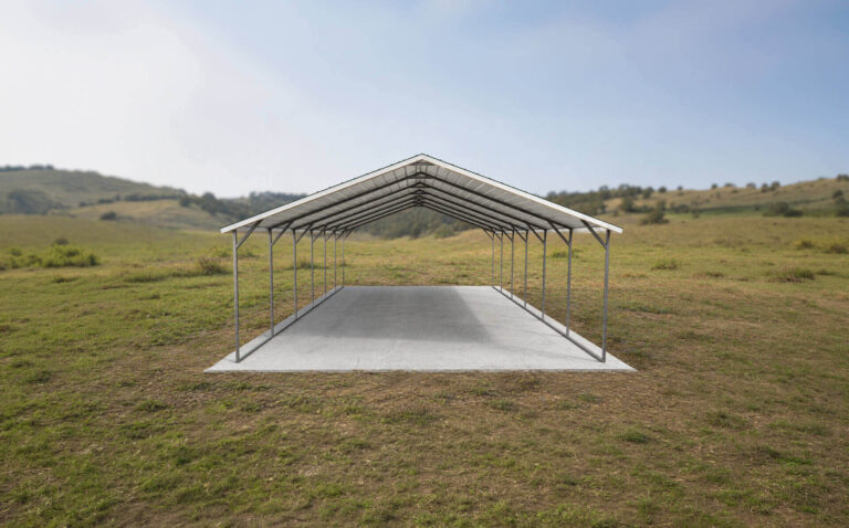 18x30 Carport for less metal boxed eave