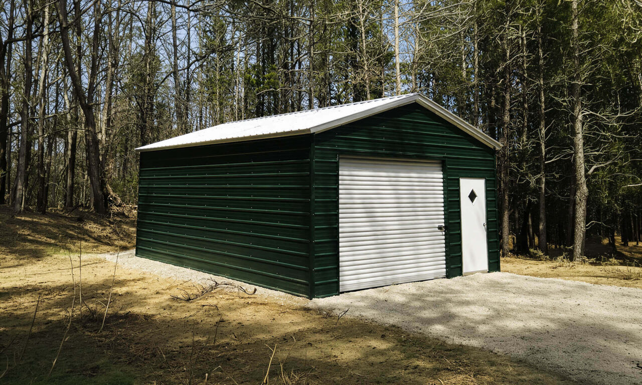18x30 Vertical Roof Metal Garage