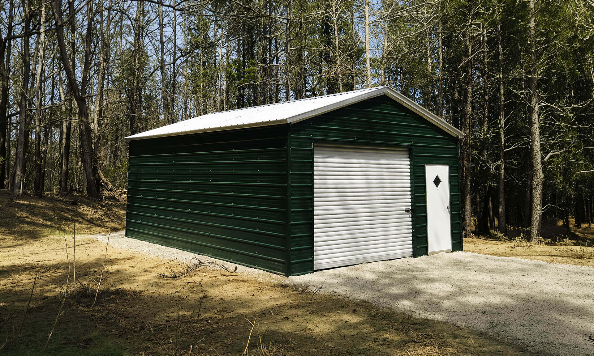 18x30 Vertical Roof Steel Garage - Alan's Factory Outlet