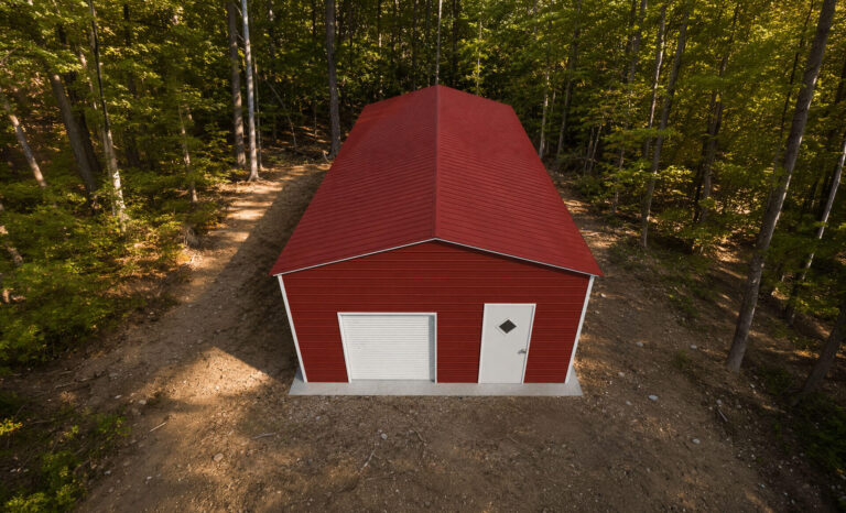 18x30 Vertical Roof Metal Garage