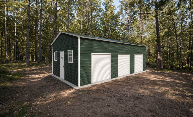 18x30 Vertical Roof Metal Garage