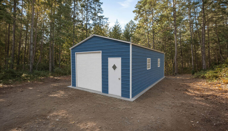 18x30 Vertical Roof Metal Garage