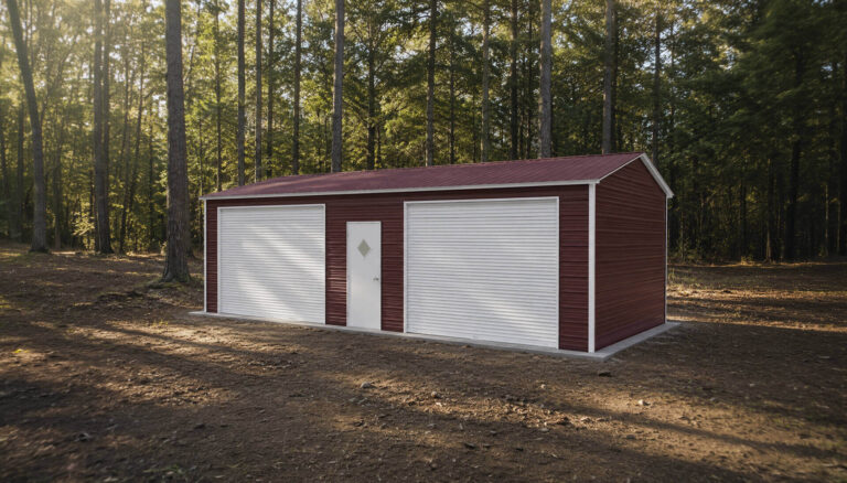 18x40 Vertical Roof Metal Garage