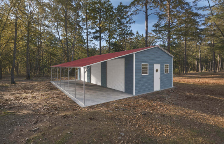 18x40 Vertical Roof Metal Garage
