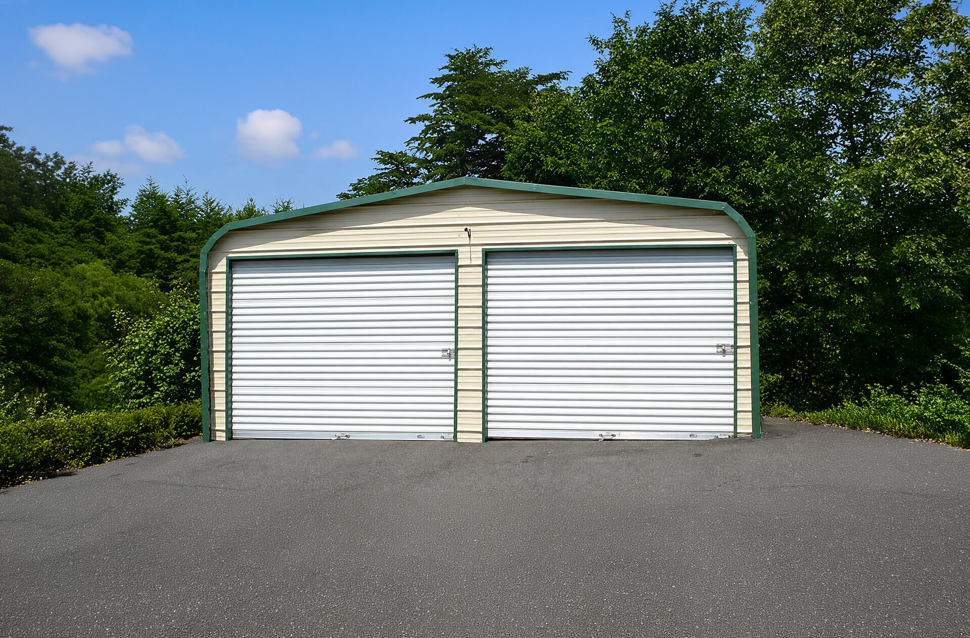 20x20 Regular Roof Metal Garage - Alan's Factory Outlet