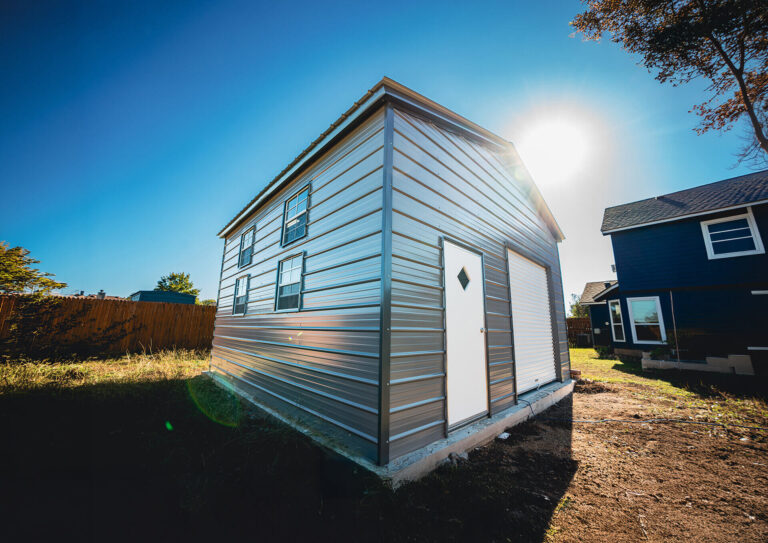 20x20 Vertical Roof Metal Garage