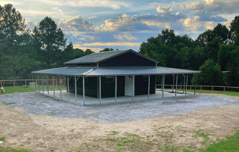 20x20 Vertical Roof Metal Garage