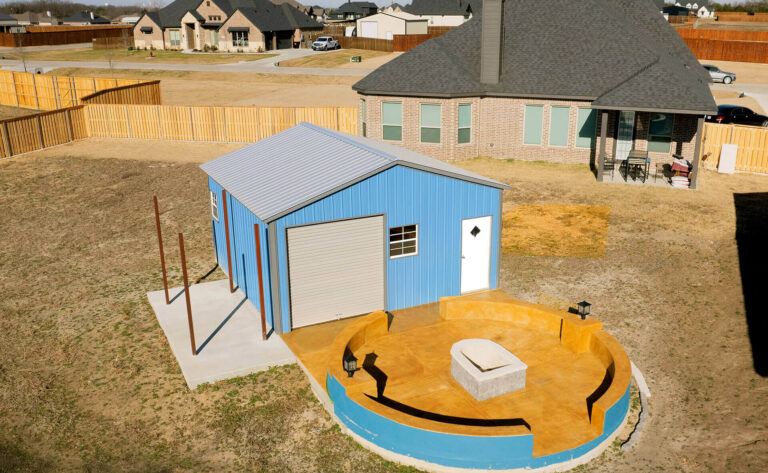 20x20 Vertical Roof Metal Garage