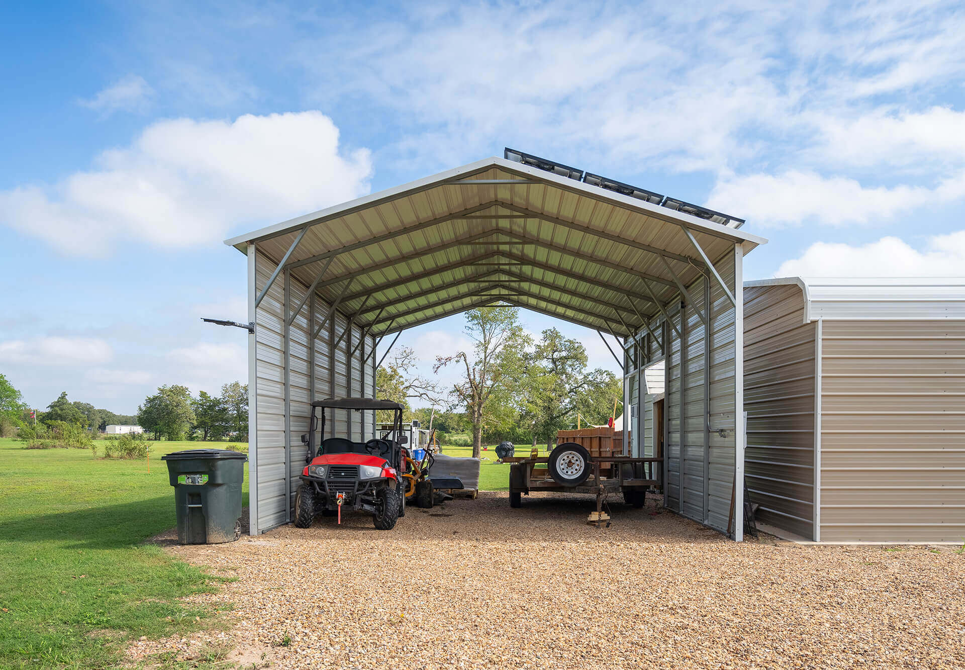 20x25 Boxed Eave Roof Carport Florida - Alan's Factory Outlet